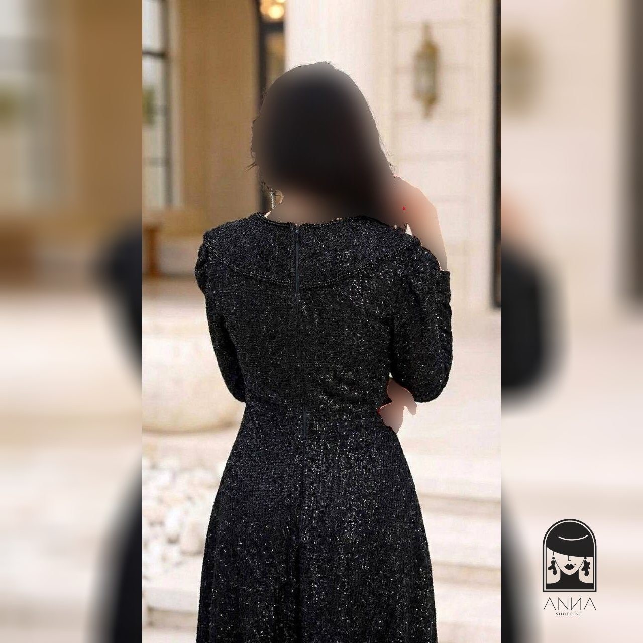 لباس مجلسی زنانه بلند مدل سایه پوشیده زیبا پرفروش