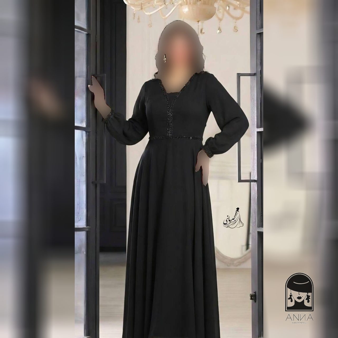 لباس مجلسی زنانه پوشیده دیزاین شده با کار دست