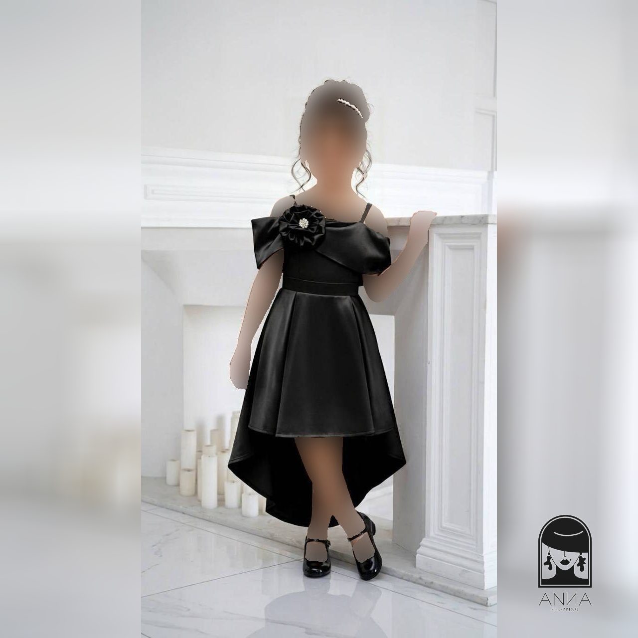 لباس مجلسی زنانه بلند مدل الینا عروسکی ساتن آمریکایی