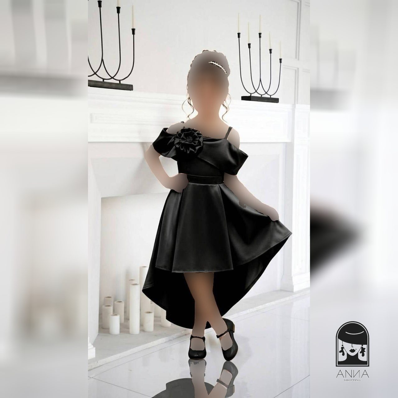 لباس مجلسی زنانه بلند مدل الینا عروسکی ساتن آمریکایی