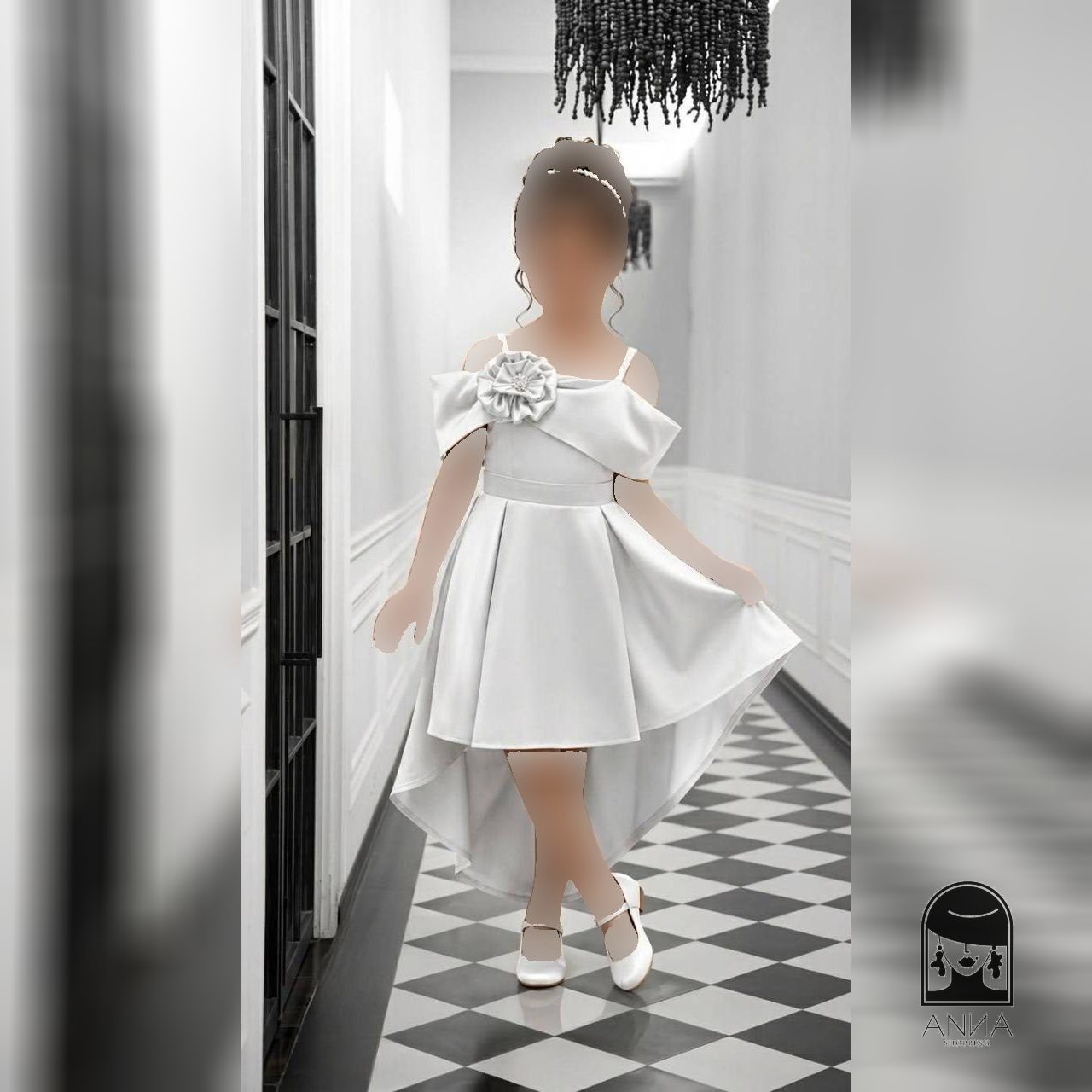 لباس مجلسی زنانه بلند مدل الینا عروسکی ساتن آمریکایی