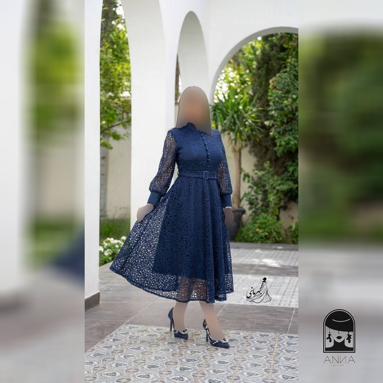 لباس مجلسی زنانه میدی مدل ژیلا دانتل درجه یک
