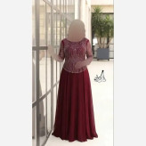 ماکسی مجلسی زنانه سایز بزرگ حریر کاپدار مدل لعیا