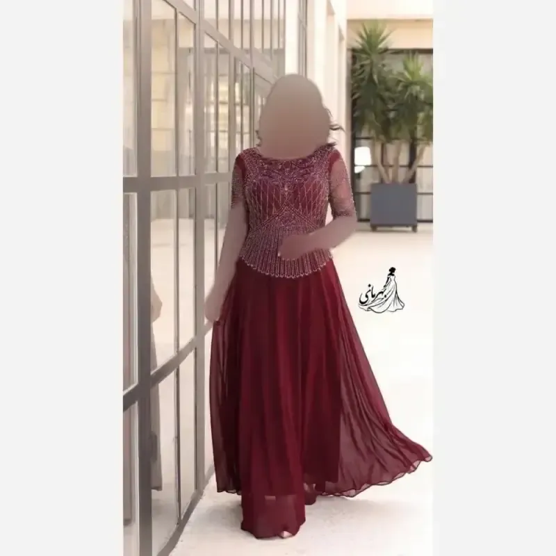 ماکسی مجلسی زنانه سایز بزرگ حریر کاپدار مدل لعیا