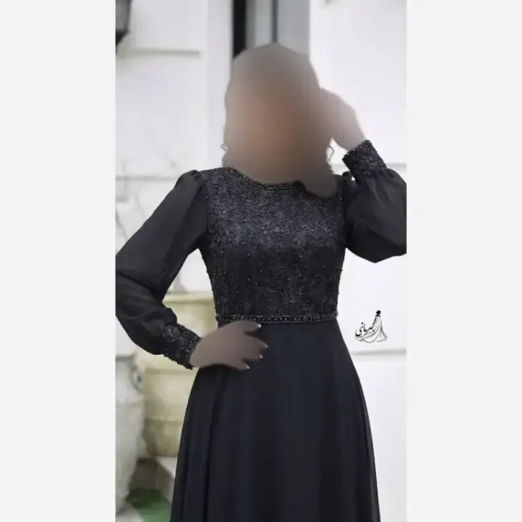 پیراهن مجلسی زنانه دانتل مخمل و حریر کاپدار سایز بزرگ