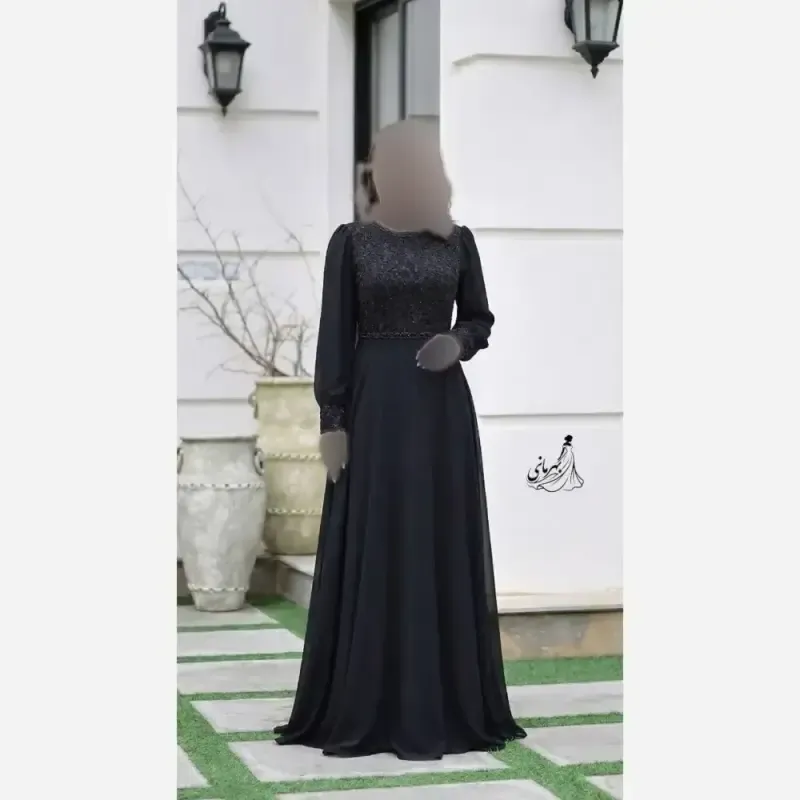 پیراهن مجلسی زنانه دانتل مخمل و حریر کاپدار سایز بزرگ