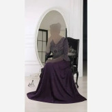 پیراهن مجلسی زنانه لمه کاپدار سایز بزرگ رنگ بندی متنوع