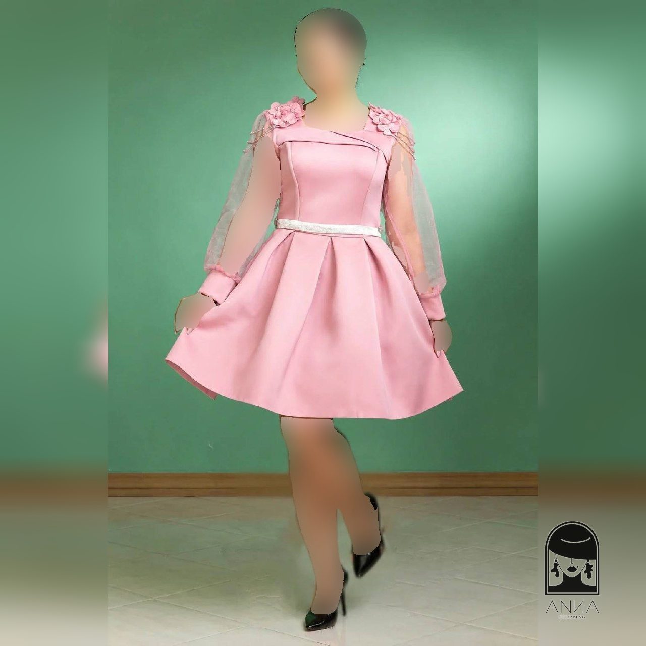 لباس مجلسی زنانه کوتاه مدل ریحانه عروسکی