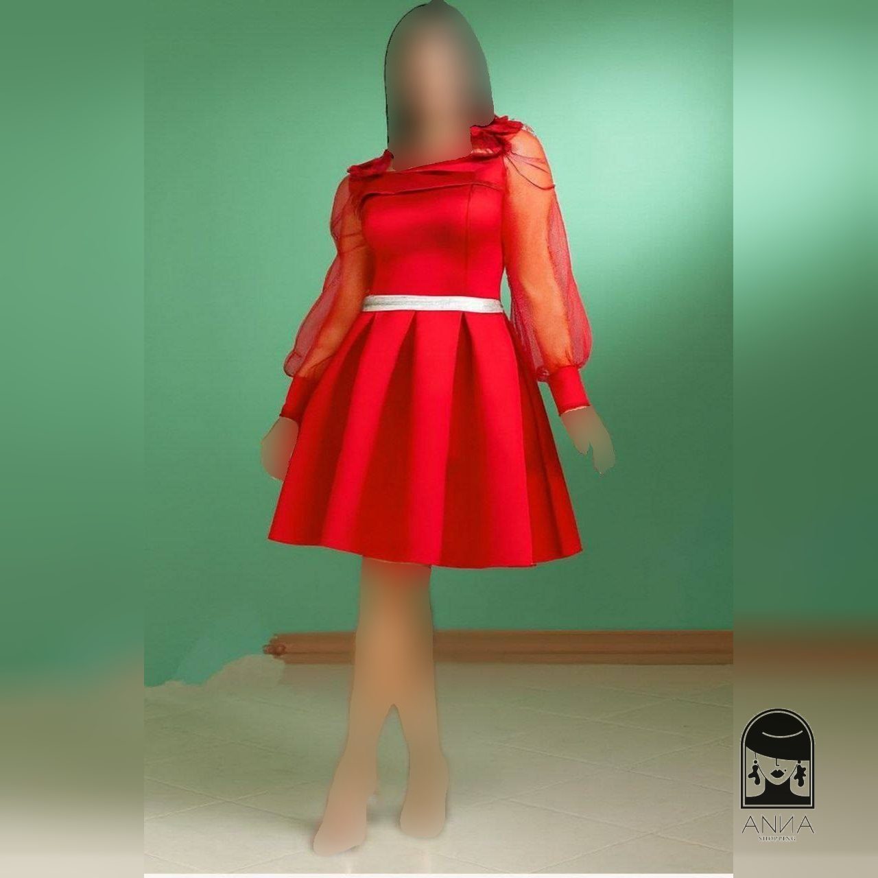 لباس مجلسی زنانه کوتاه مدل ریحانه عروسکی