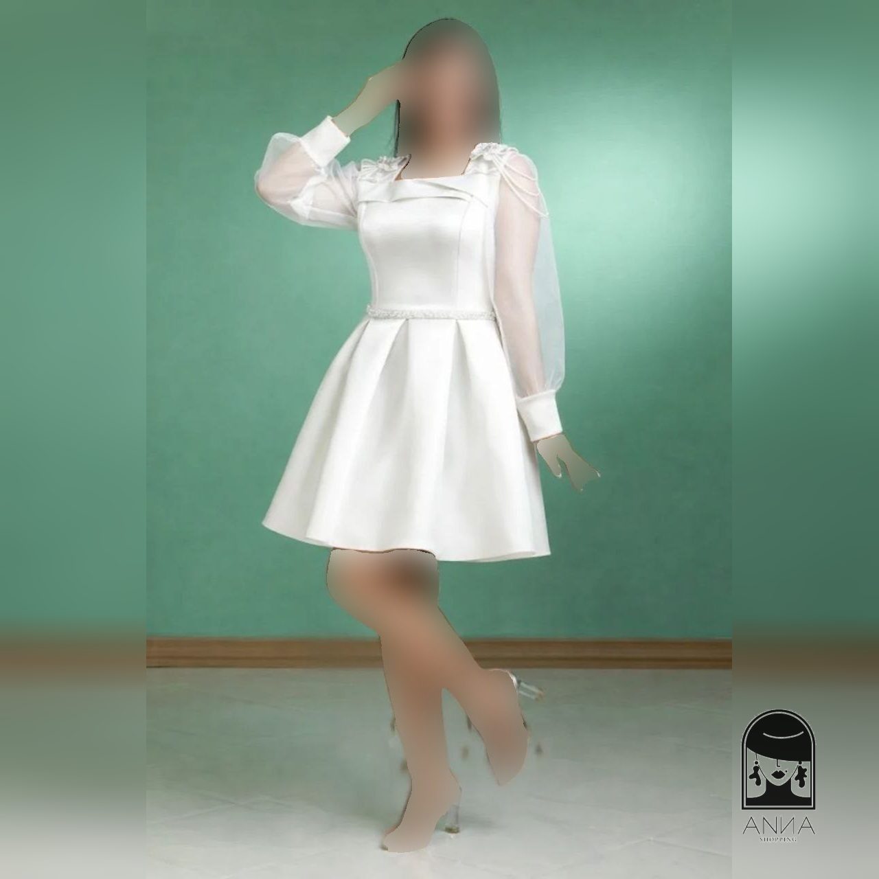 لباس مجلسی زنانه کوتاه مدل ریحانه عروسکی