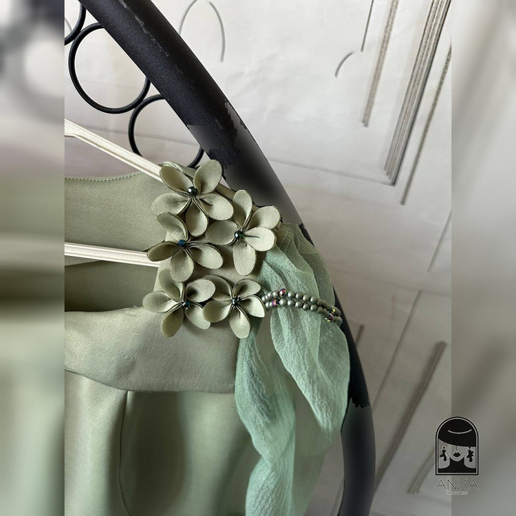 لباس مجلسی زنانه کوتاه مدل ریحانه عروسکی