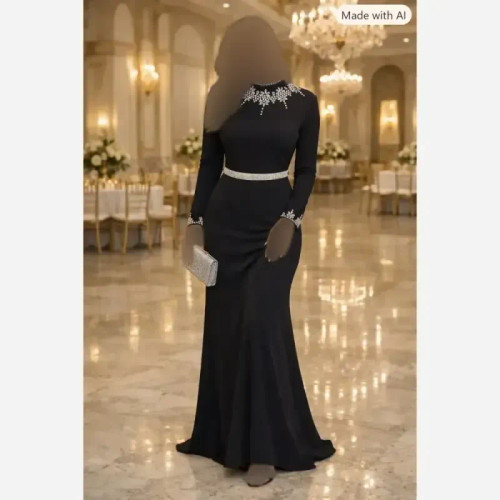 عبا مدل سحر جنس کرب دالفیچ رنگ مشکی قد 150 سایز 40 تا 50