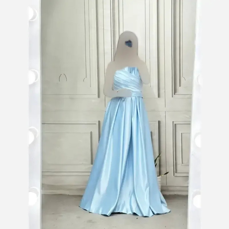پیراهن مجلسی زنانه جنس ساتن آمریکایی قد 150 رنگ بندی متنوع سایز 38 تا 48