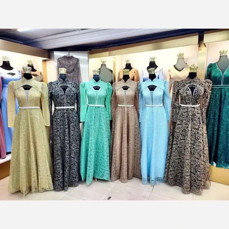 لباس مجلسی زنانه مدل ساحل جنس شاین متراژ دامن زیاد با ژیپون