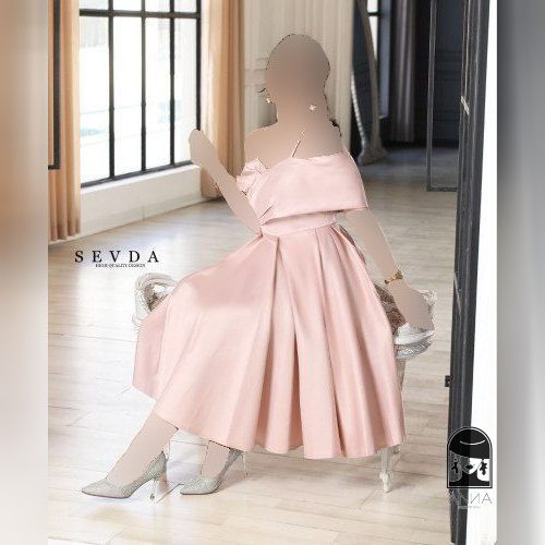 پوشاک زنانه مدل عروسکی مهلا جنس ساتن آمریکایی دوخت و پارچه سایز 3