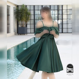 پوشاک زنانه مدل عروسکی مهلا جنس ساتن آمریکایی دوخت و پارچه سایز 3