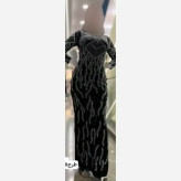 میدی بلند مجلسی شینا جنس کرپ کش دالقیچ سایز 52 تا 54