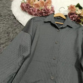 شومیز مانتویی فیتیله ای ضخیم فری سایز زنانه