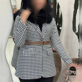 پوشاک زنانه مدل چهارخونه پشمی جنس پشمی استر دار سایز 1 36 42