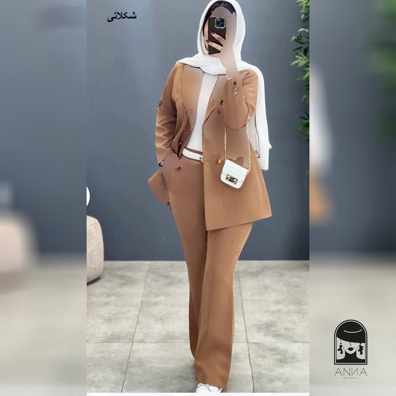 شلوار زنانه مدل شلوار نگین جنس کرپ مازراتی کج راه سایز ۱ تا ۲