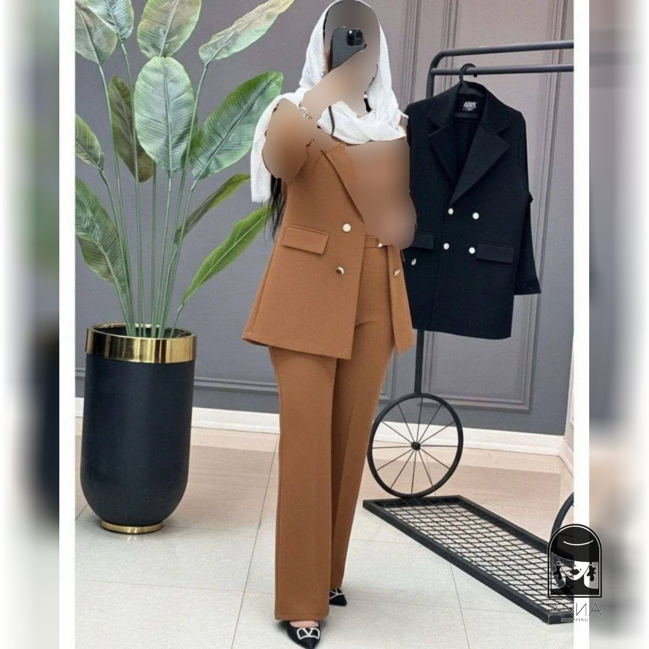 شلوار زنانه مدل شلوار نگین جنس کرپ مازراتی کج راه سایز ۱ تا ۲