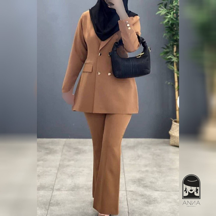 شلوار زنانه مدل شلوار نگین جنس کرپ مازراتی کج راه سایز ۱ تا ۲