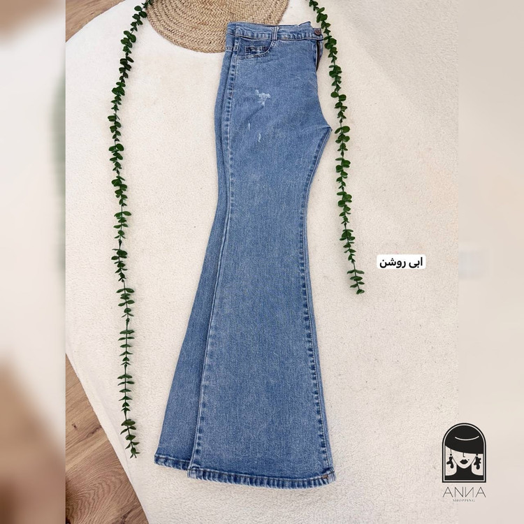 شلوار زنانه مدل جین بوتکات چینا جنس جین ترک فری سایز 36 38