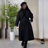 پوشاک زنانه مدل بارونی بلند استر دار جنس پرادو فری سایز 36 42
