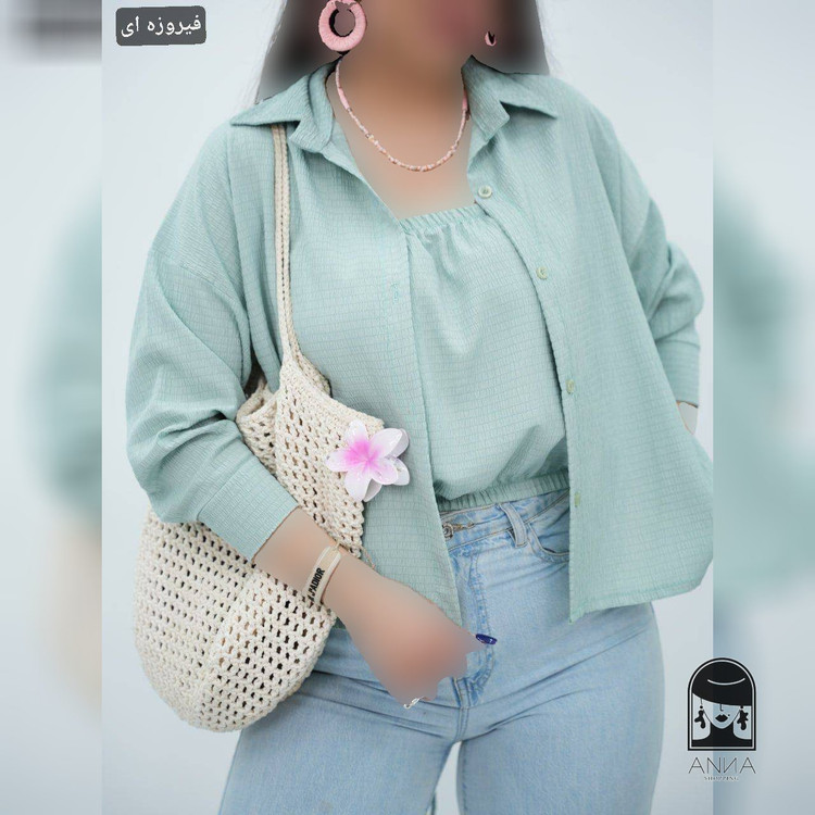 ست تاپ زنانه مدل مانتو مارسی جنس السا فری سایز ۳۶تا۴۶