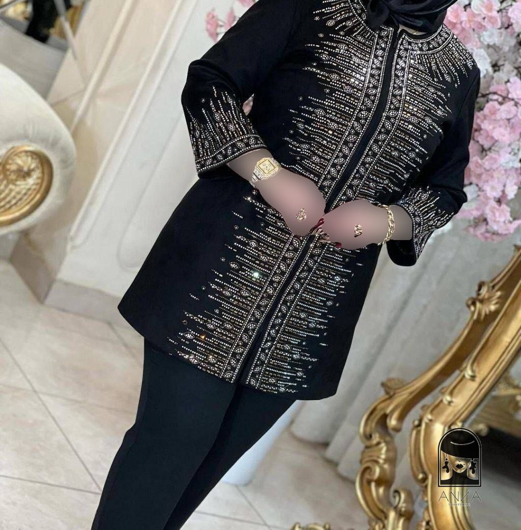 ست کت شلوار زنانه مدل مجلسی خوشه جنس مازراتی گِرم بالا فری سایز 40 تا 44