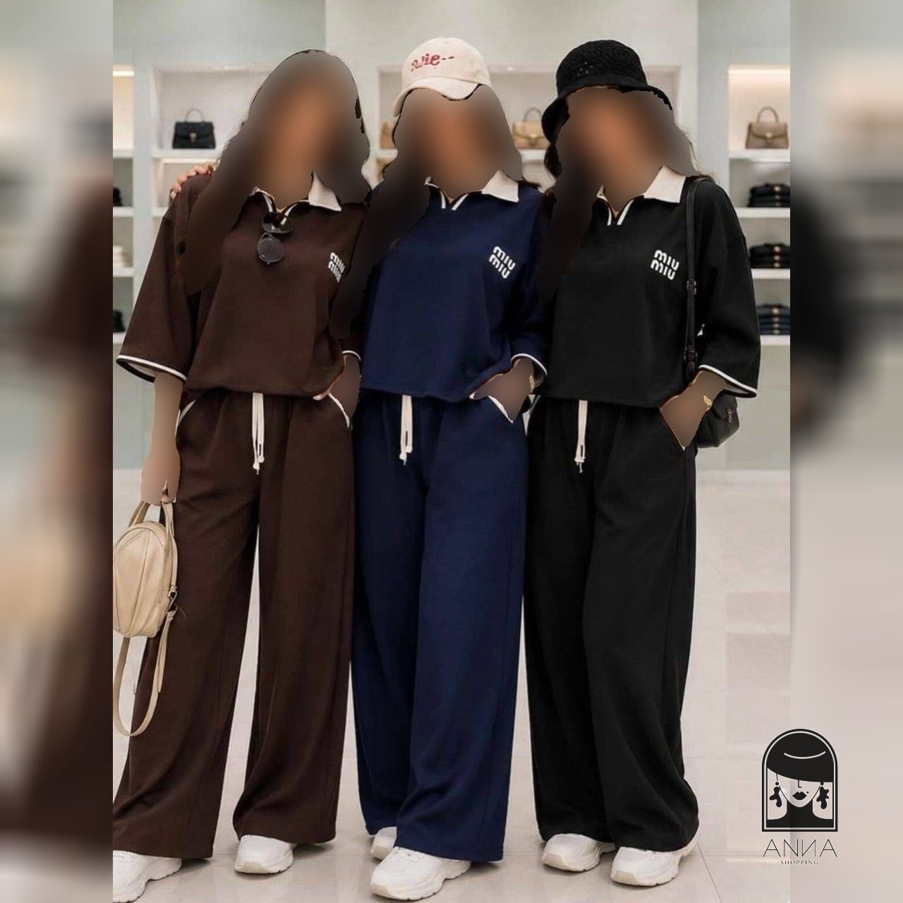 ست زنانه مدل پلوشرت پاییزه polo جنس کارتیل فری سایز 40 تا 48