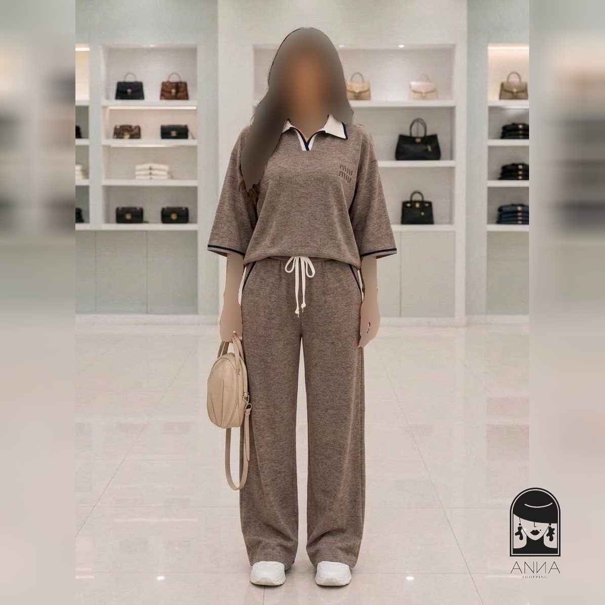 ست زنانه مدل پلوشرت پاییزه polo جنس کارتیل فری سایز 40 تا 48