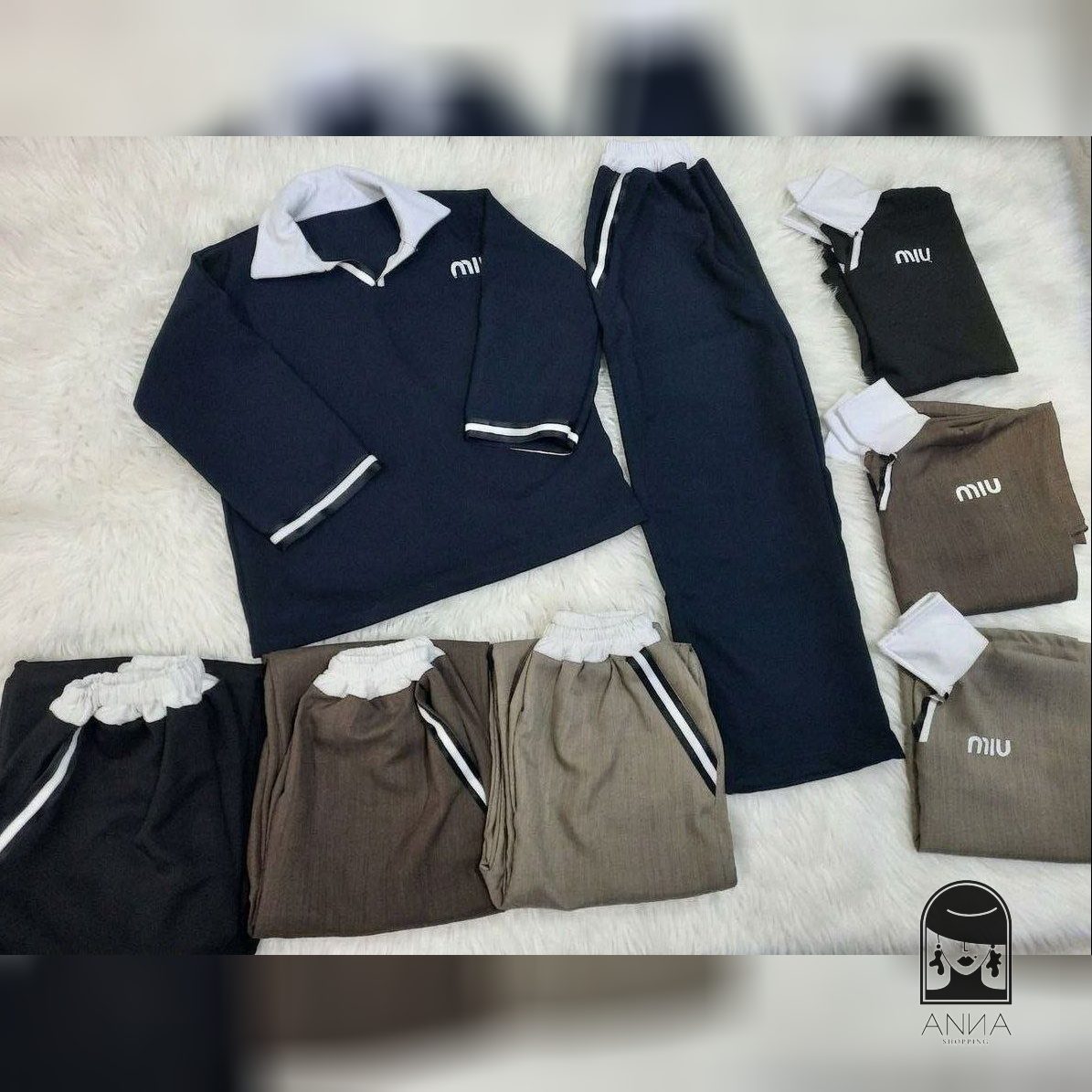 ست زنانه مدل پلوشرت پاییزه polo جنس کارتیل فری سایز 40 تا 48