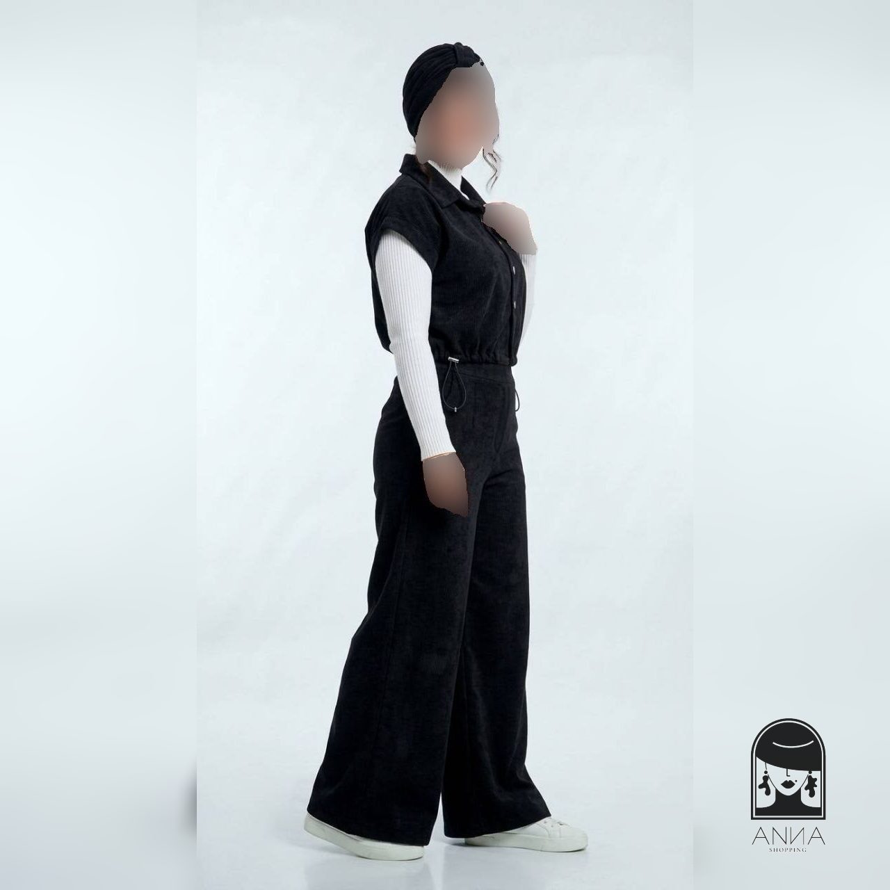 ست زنانه مدل لاکچری وست و شلوار پاییزه سارا جنس کبریتی فری سایز