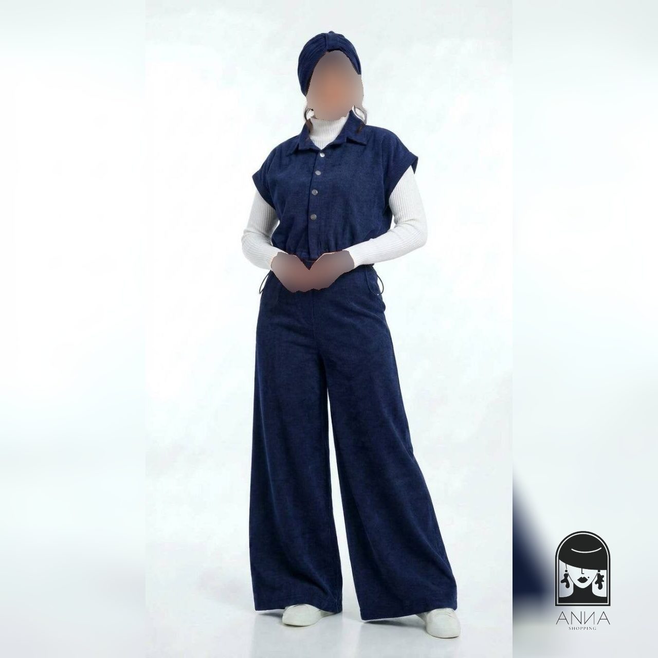 ست زنانه مدل لاکچری وست و شلوار پاییزه سارا جنس کبریتی فری سایز