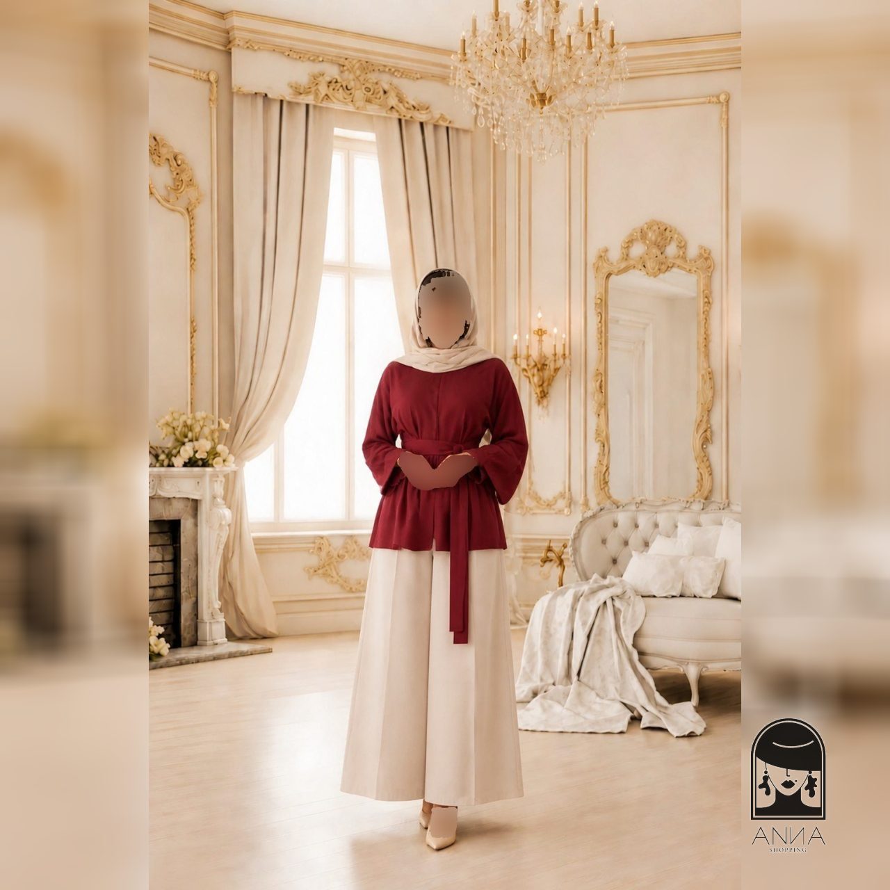 ست مانتو شلوار زنانه مدل شنیا جنس مازراتی فری سایز ۷۰تا ۷۲