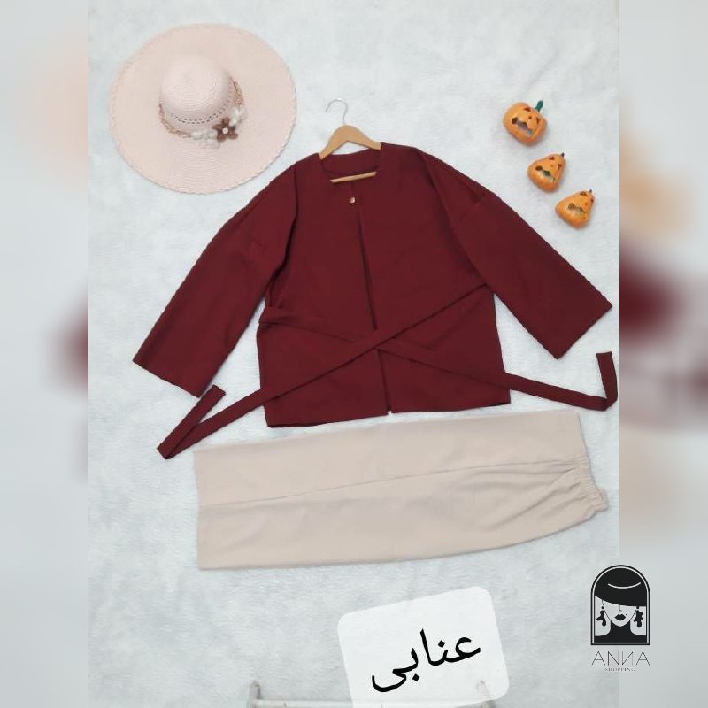 ست مانتو شلوار زنانه مدل شنیا جنس مازراتی فری سایز ۷۰تا ۷۲