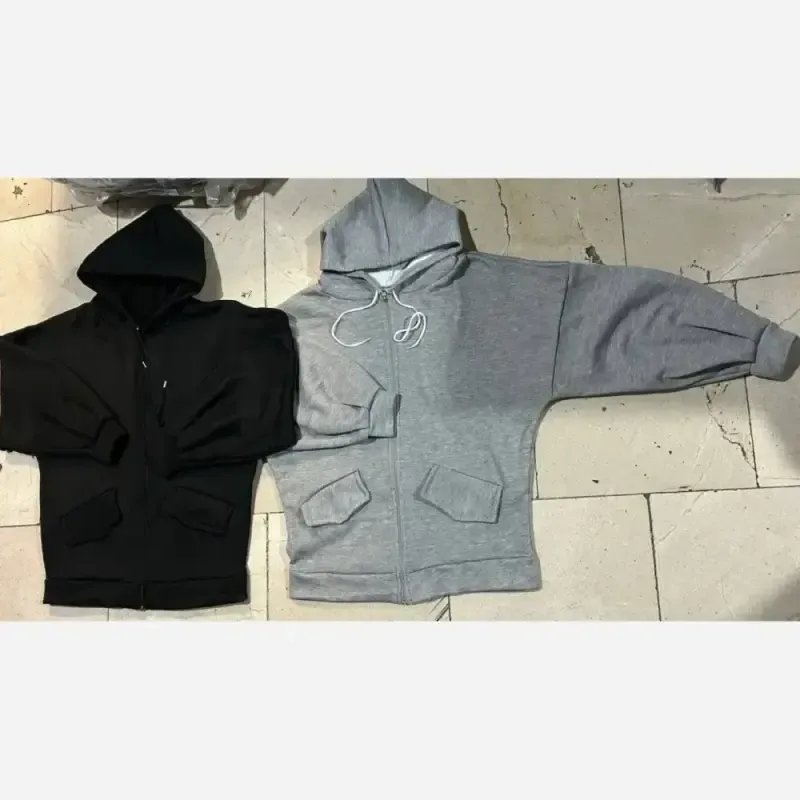 سویشرت خفاشی دورس داخل کرکی فری سایز مناسب سایز 36 تا 54 رنگ طوسی و مشکی