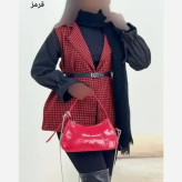 کت پیردوپل پشمی آستین فوتر فری سایز زنانه