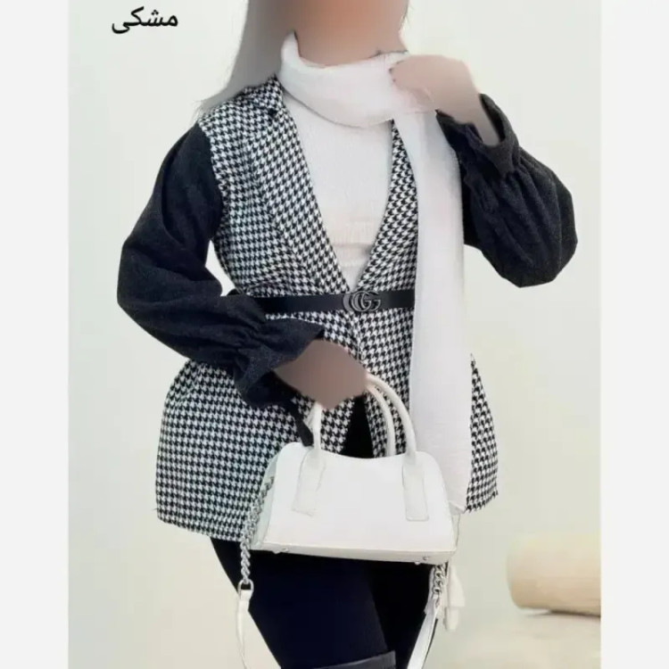 کت پیردوپل پشمی آستین فوتر فری سایز زنانه