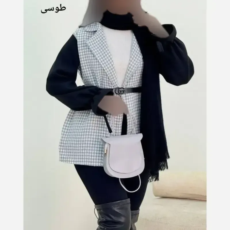 کت پیردوپل پشمی آستین فوتر فری سایز زنانه