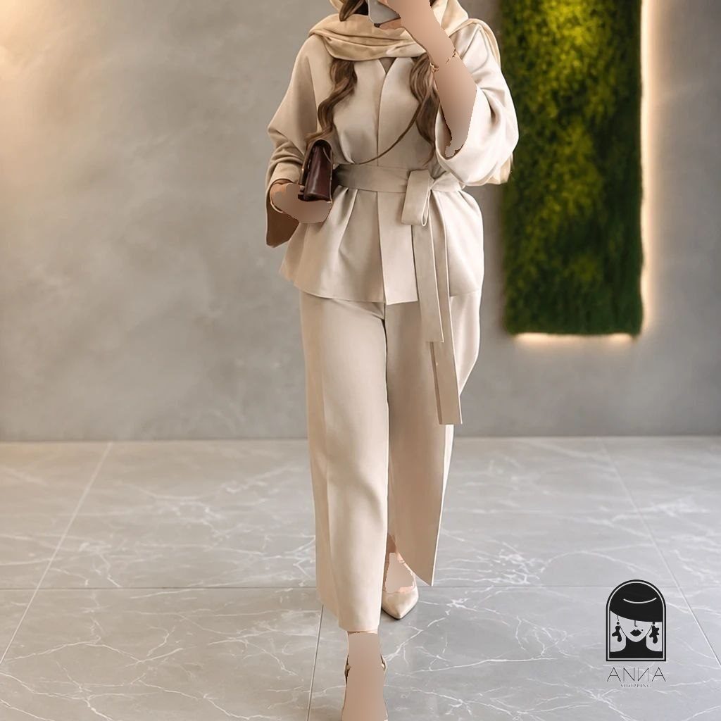 ست کت شلوار زنانه مدل نبات جنس مازراتی سایز ۱ تا ۲