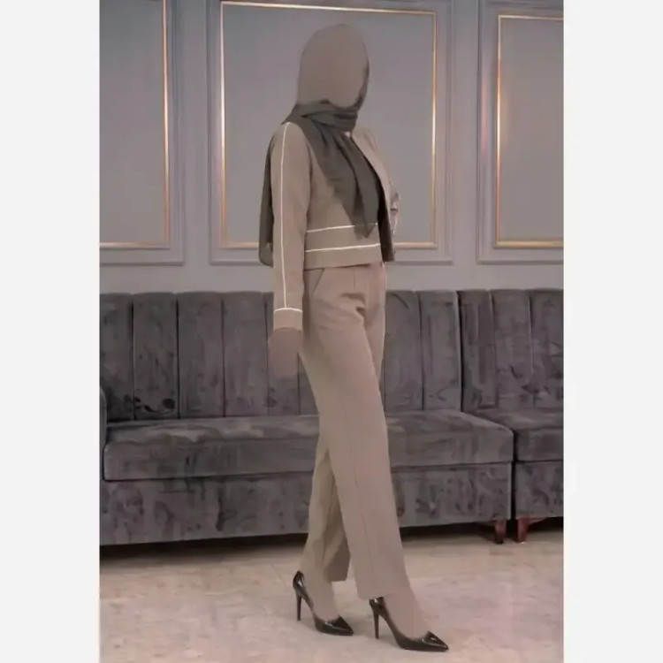 ست کت و شلوار زنانه پارچه سوپر مازراتی سایز 38 تا 48