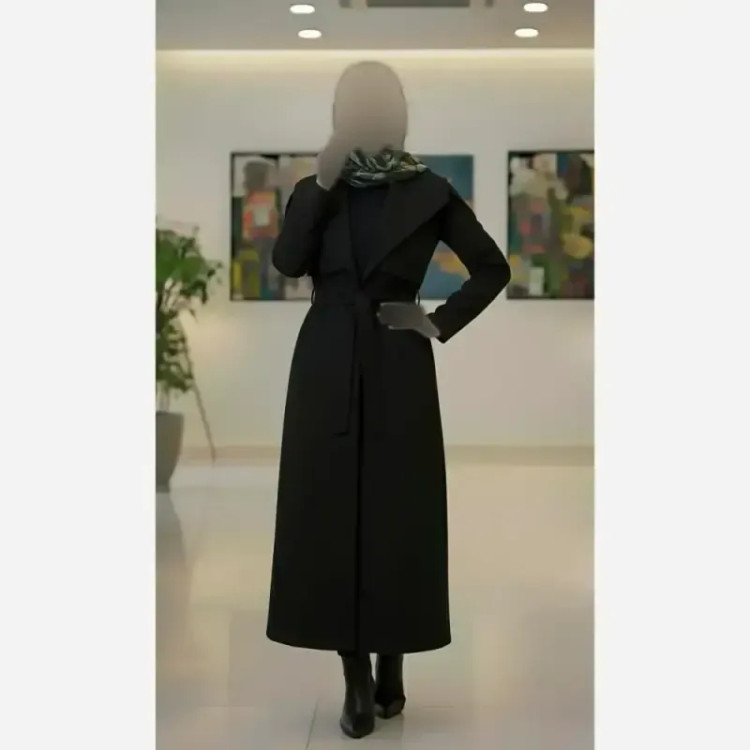 پالتو زنانه مدل گلآرا پارچه مازراتی آسترکشیشده قد 125 سانتیمتر سایز 38 تا 50
