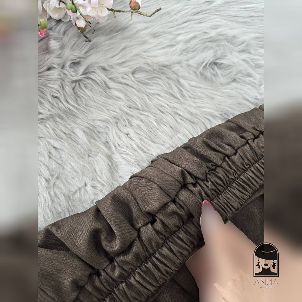 شلوار بگ زنانه مدل کمربندچرم جنس کارتیر سایز L