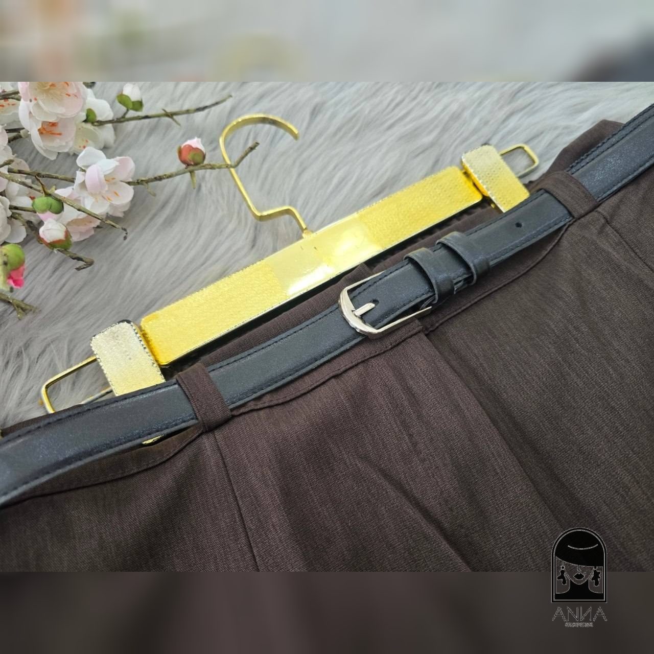 شلوار بگ زنانه مدل کمربندچرم جنس کارتیر سایز L