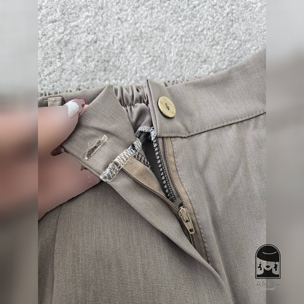 شلوار بگ زنانه مدل کمربندچرم جنس کارتیر سایز L