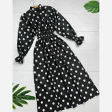 پیراهن مخمل کوبیده زنانه مدل نگار رنگ مشکی و سرمه ای سایز فری 38 تا 46
