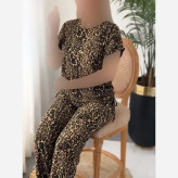 ست بلوز و شلوار زنانه بغل گت دار ویسکوز الیزه کش سایز بزرگ فری سایز