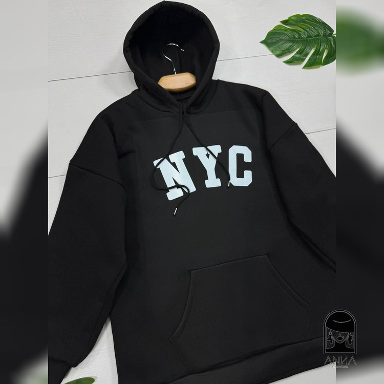 هودی مردانه مدل NYC جنس دورس تو کرکی فری سایز